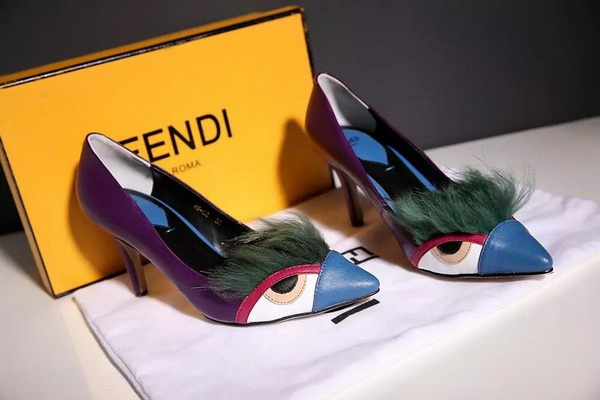 Fendi Shallow mouth kitten heel Shoes Women--001